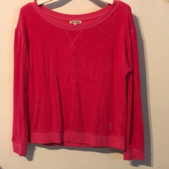 Juicy Couture Pink Terry cloth Sweatshirt size M - Picture 5 of 9